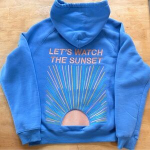 DANDY Let's Watch The Sunset Blue Graphic Hoodie